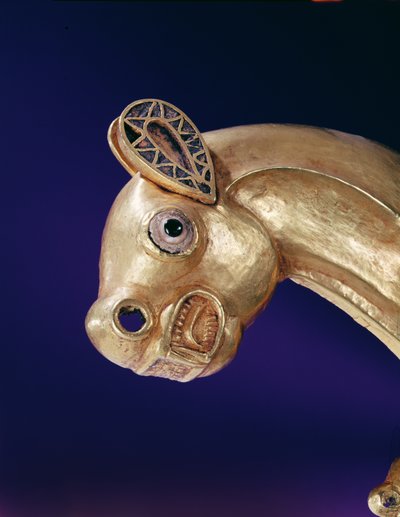 Emblema di scudo a forma di pantera, 700-650 a.C. (dettaglio) da Scythian